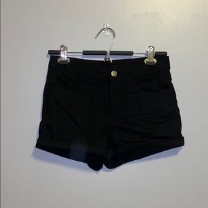 Black jean shorts